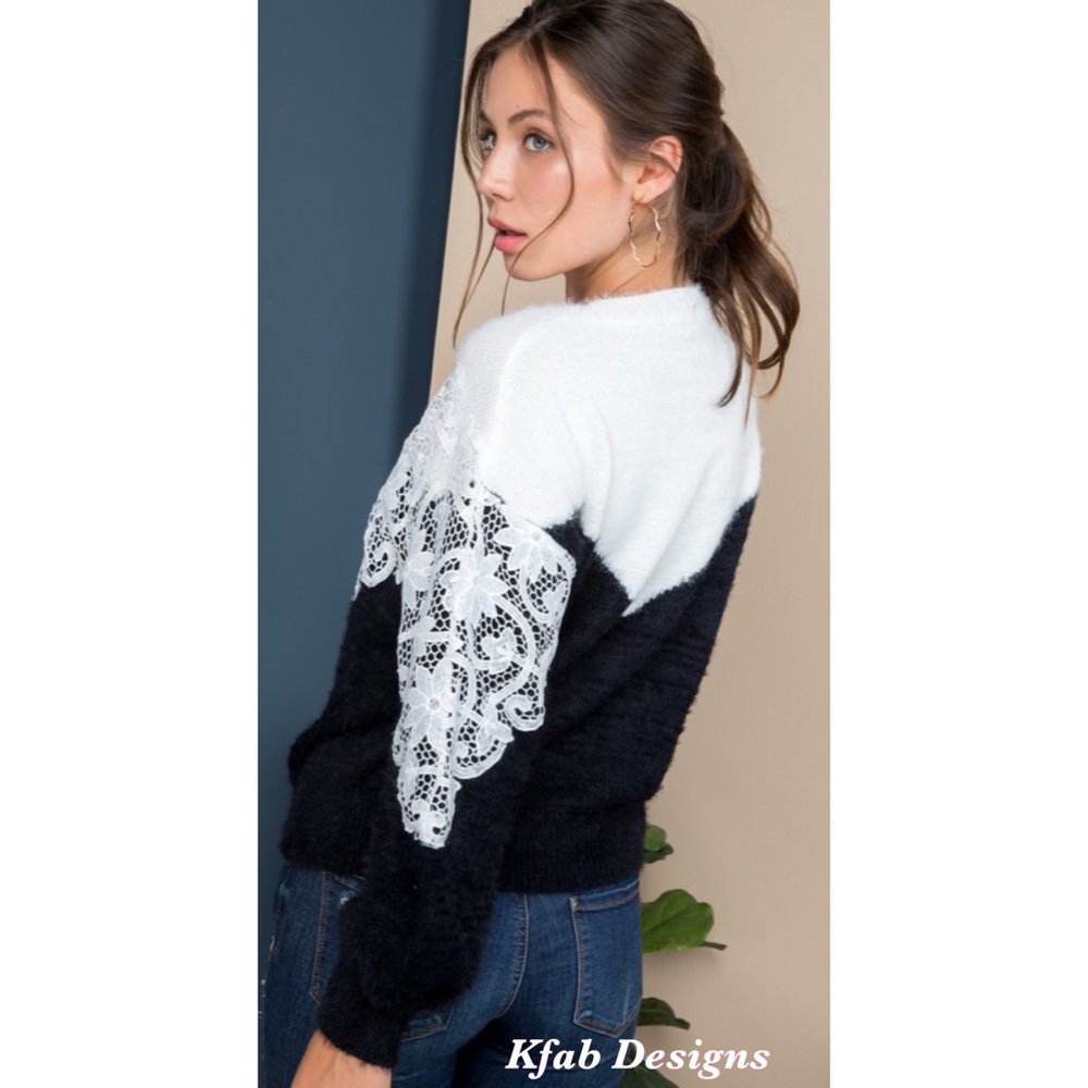 ❤️LAST! Drop Shoulder Soft Lace Detail Sweater! - Picture 6 of 7